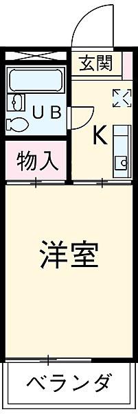 フローレンス・秋川(1K/2階)の間取り写真