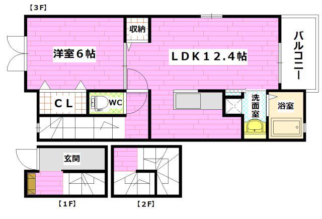 アゴラ カザ(1LDK/3階)の間取り写真