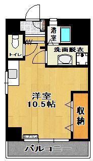 定功ビル(ワンルーム/3階)の間取り写真