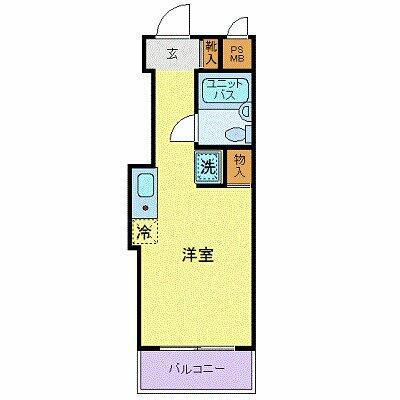 スカイコート世田谷用賀(ワンルーム/5階)の間取り写真