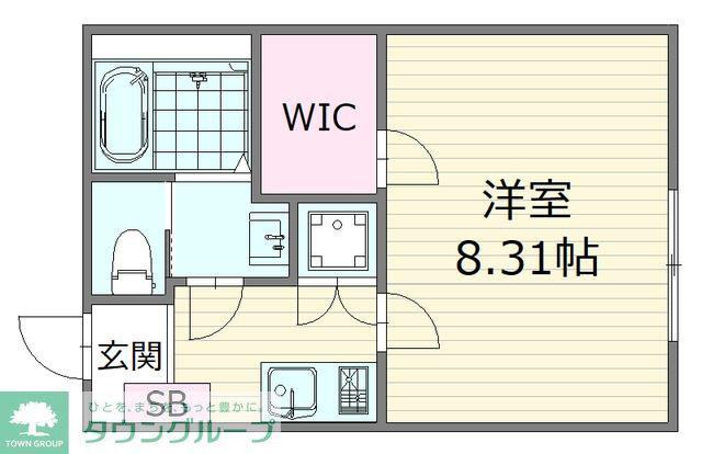 BELLA CASA(1K/2階)の間取り写真