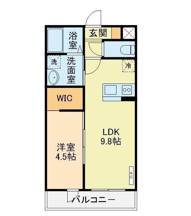 グランベルハウス(1LDK/2階)の間取り写真