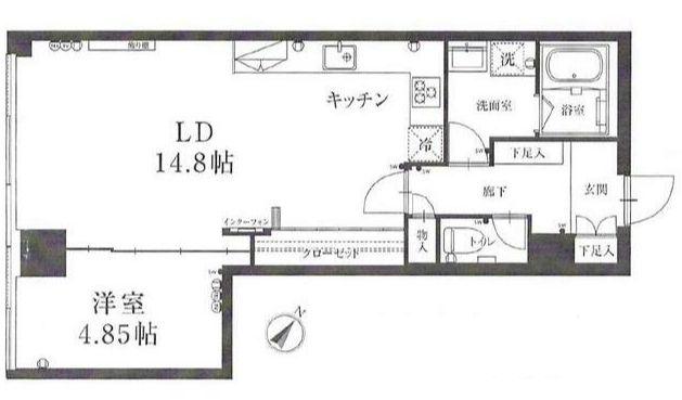 ワイズビルディング(1LDK/7階)の間取り写真