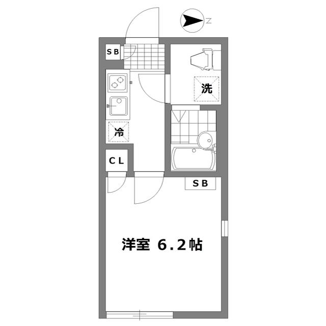 MAISON DE MIKI(1K/2階)の間取り写真