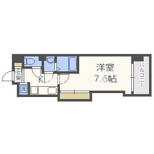 LUXE難波西Ⅱ(1K/10階)の間取り写真