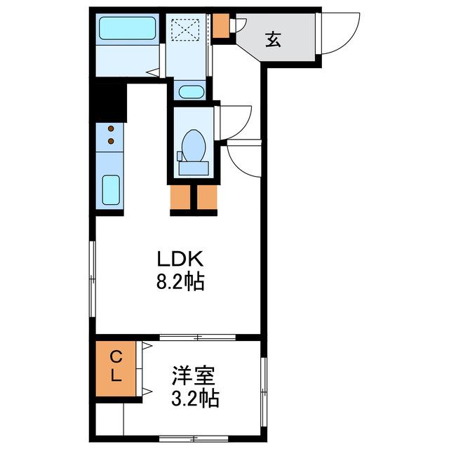COLORE N17W5 コローレ(1LDK/1階)の間取り写真