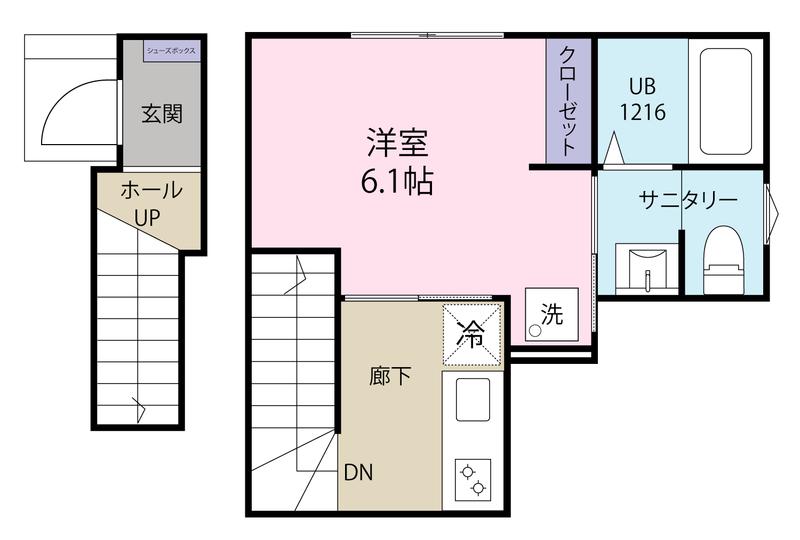 KOTA TERRACE(1K/2階)の間取り写真