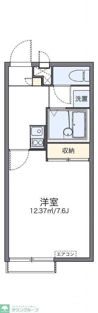 レオパレスR&FII(1K/2階)の間取り写真