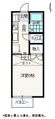 コーポ213(1K/2階)の間取り写真
