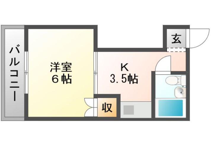 コーポ創備(1K/3階)の間取り写真