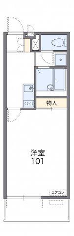 リバーシティ本町(1K/2階)の間取り写真