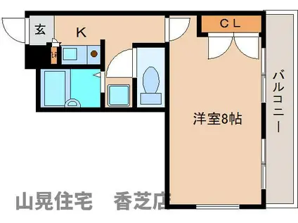 レオパレス21二上(1K/3階)の間取り写真