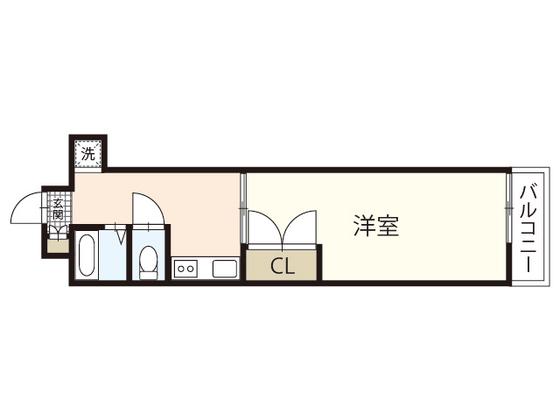 第1今田ビル(1K/8階)の間取り写真