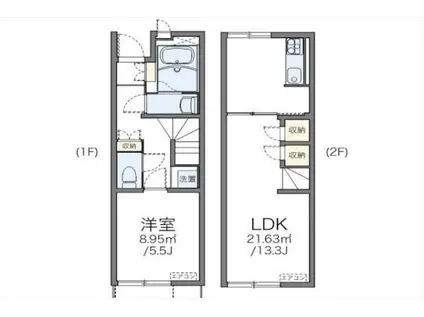 レオネクストガーデニア(1LDK/1階)の間取り写真