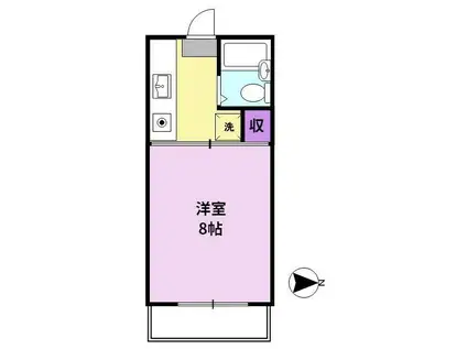 ラ・グラン・リヴィエール(1K/1階)の間取り写真