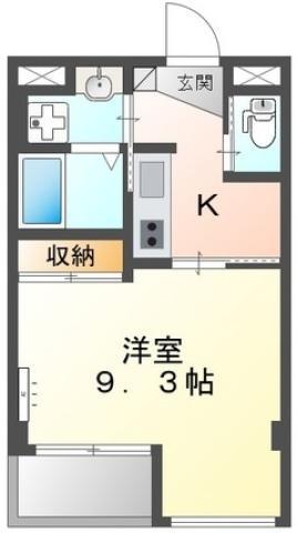 キアーズII(1K/1階)の間取り写真