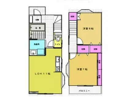 FERIO TOWN(2LDK/1階)の間取り写真