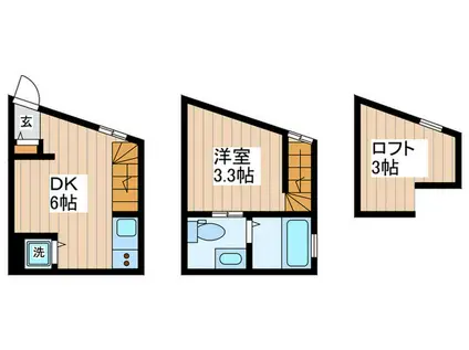 TIA戸建(1DK/1階)の間取り写真