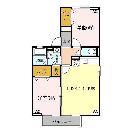 JR中央本線 春日井駅(JR) バス乗車時間:13分 最寄りバス停で下車 徒歩9分 2階建 築26年(2LDK/2階)の間取り写真
