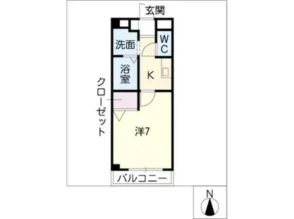 サリチェ八田(1K/4階)の間取り写真