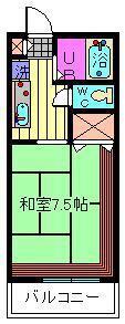 ドミール石栄(1K/2階)の間取り写真