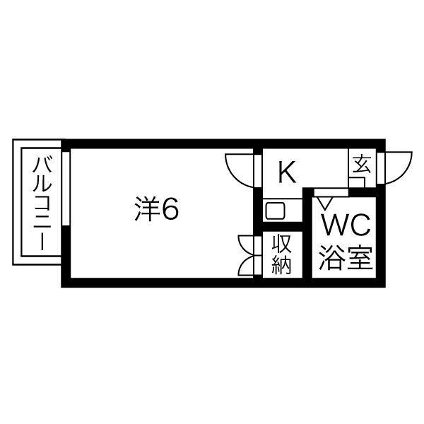レオパレス21 一宮第8(1K/2階)の間取り写真