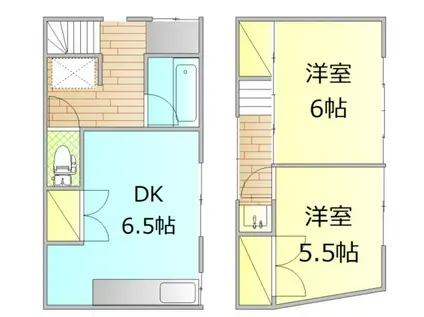 芹沢集合(2DK/1階)の間取り写真
