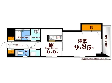 TヴィッセルBLD(1DK/4階)の間取り写真