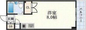 東明マンション江坂(ワンルーム/6階)の間取り写真