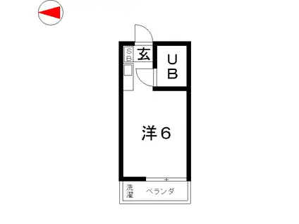 ユニオンハイツ上板橋(ワンルーム/2階)の間取り写真