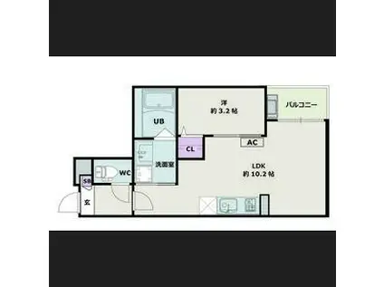 JACK SHOHO IV(1LDK/2階)の間取り写真