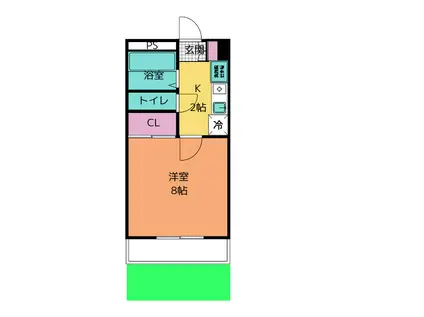 サンテラスSUGIYAMA(1K/1階)の間取り写真