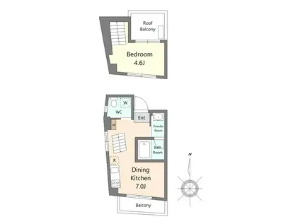 ブランドールネオ(1DK/3階)の間取り写真