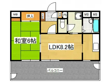 エントピアアオバ(1LDK/3階)の間取り写真
