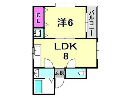 TORTE ARATA トルテアラタ(1LDK/2階)の間取り写真