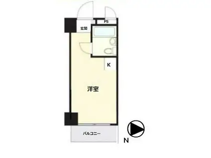 トップ・ルーム横浜(ワンルーム/5階)の間取り写真