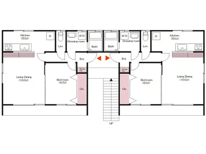 DUAL F(1LDK/2階)の間取り写真