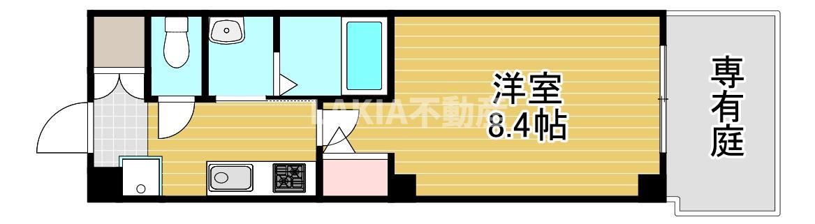 メゾンY・M(1K/1階)の間取り写真