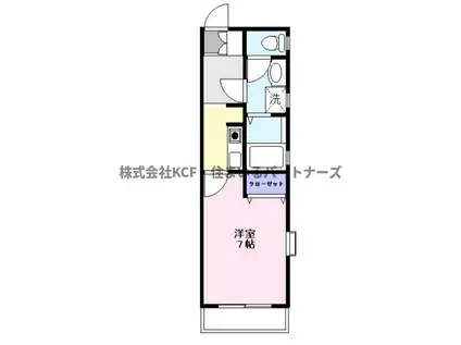 ラ・エトワール(1K/2階)の間取り写真