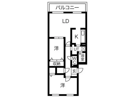 アルページュ(2LDK/1階)の間取り写真