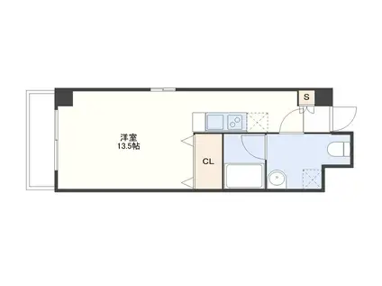 ソレイユ万屋通(ワンルーム/10階)の間取り写真