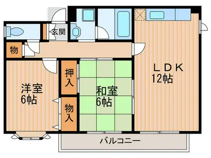 VIEW橋本(2LDK/3階)の間取り写真