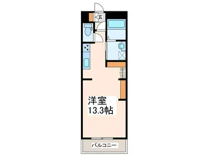 ROUND PURE21(ワンルーム/2階)の間取り写真