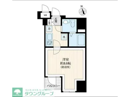 RASICLAS LAZO GINZA-イースト(1K/7階)の間取り写真