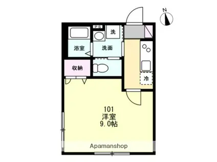 FELICE金沢文庫(1K/1階)の間取り写真