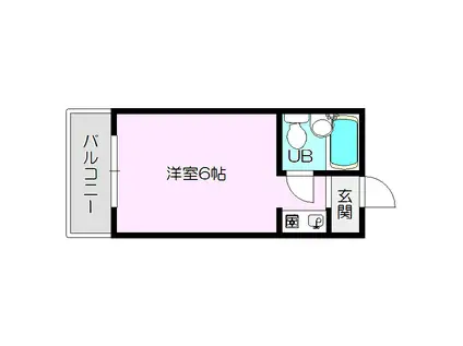 ルネッサンス エレガンス(ワンルーム/4階)の間取り写真