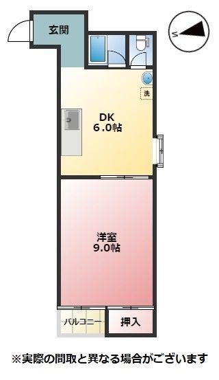 ハイツキャピタル(1DK/3階)の間取り写真