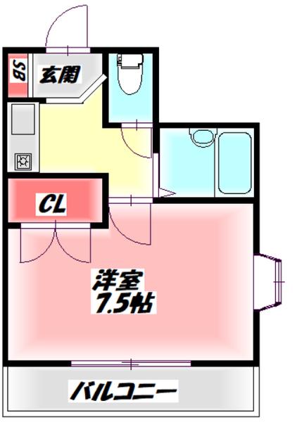 ルパッセ URAKAWA(1K/4階)の間取り写真