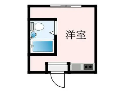 萩原天神ハイツ(ワンルーム/3階)の間取り写真