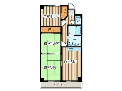 ノースパレス白石(3DK/7階)の間取り写真